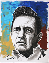 painting of johnny cash