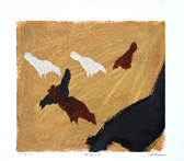 on paper paintings of chickens