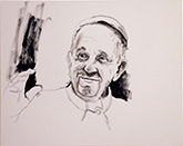 coffee painting pope francis