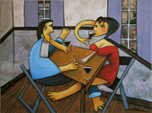 figurative painting courtship